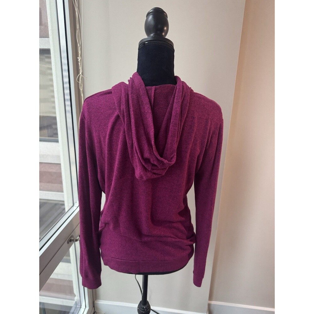 Express One Eleven Purple Lightweight Knit Hoodie Size Small - Picture 3 of 7